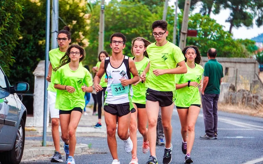 Un groupe de coureurs en sortie collective sur la route